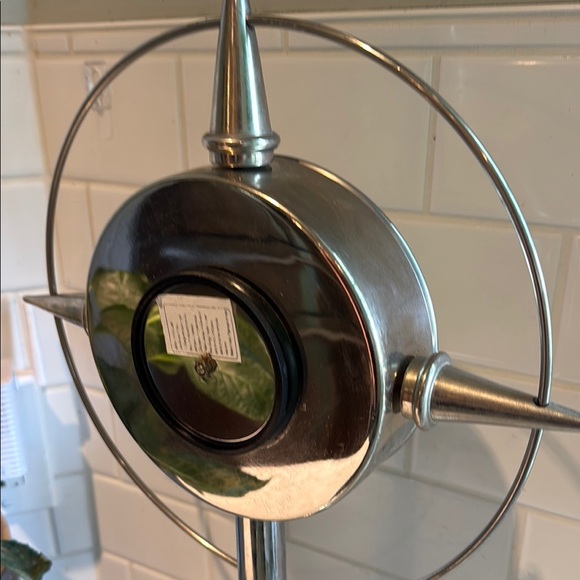 Mclaughlin & Scott Silver Metal Wall Clock with Roman Numerals - Picture 6 of 8